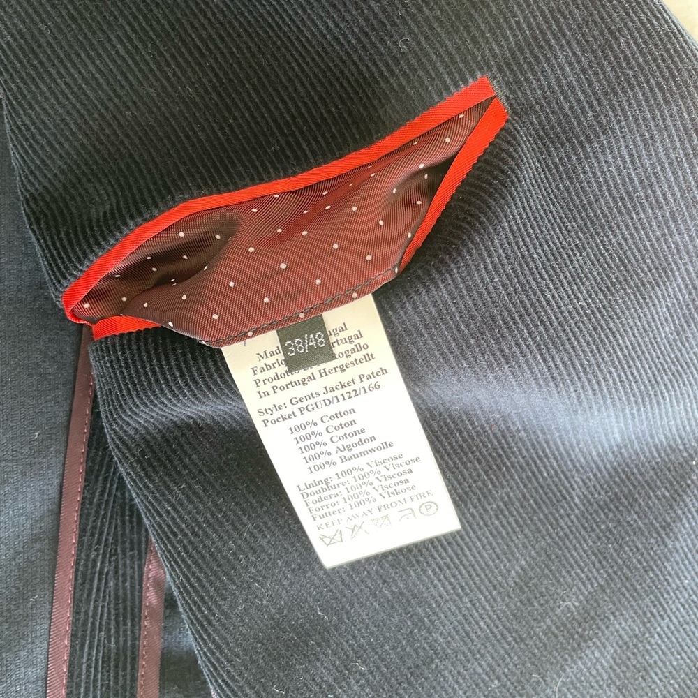 PS PAUL SMITH CORDUROY BLAZER NAVY 38R like new